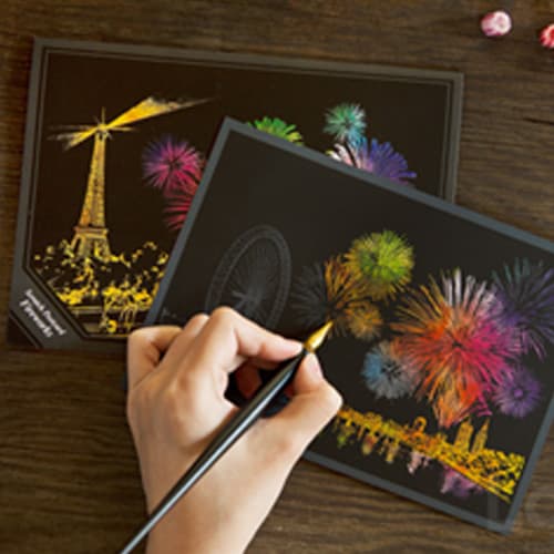 Scratch Postcard Fireworks